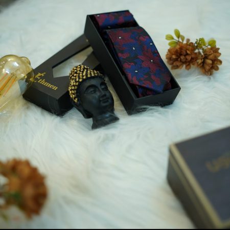 Vibrant Mix of Red, Blue and Black Bold Tie