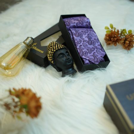 Regal paisley pattern in rich purple Microfiber Tie