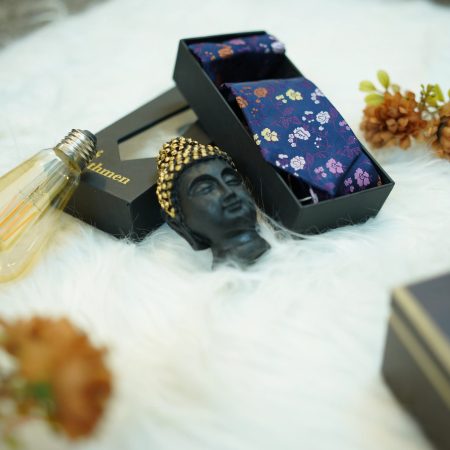 Floral Tie with mix of Blue, Pink and Yellow