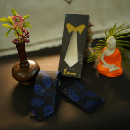 Black and Blue Paisley Microfiber Tie