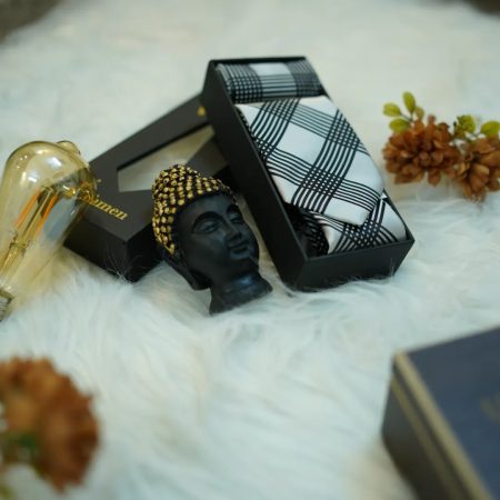 Black and White Checked Tie With Modern Edgy Twist