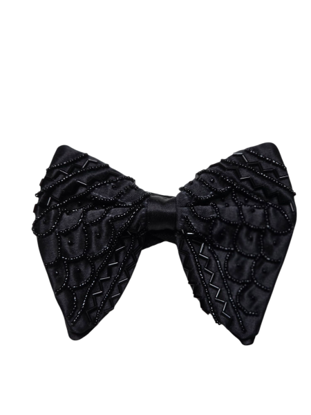 Embroided Black Bowtie