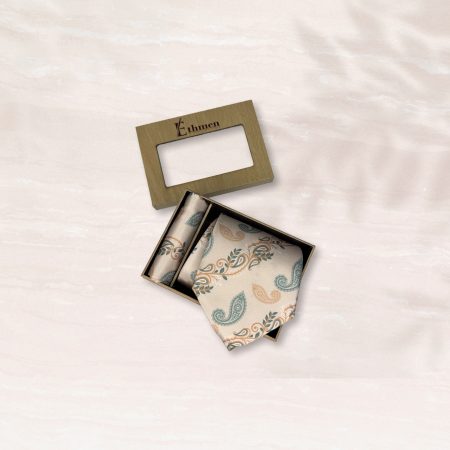 Éthmen Paisley Silk  Feel Tie & Pocket Square Set