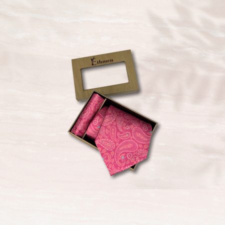 Ethmen 'Fuchsia Paisley' Tie and Pocket Square Set