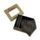 Ethmen Black and Gold Jacquard Floral Tie and Pocket Square Set